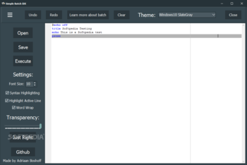 Simple Batch IDE screenshot