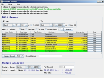 Simple Bill Manager screenshot