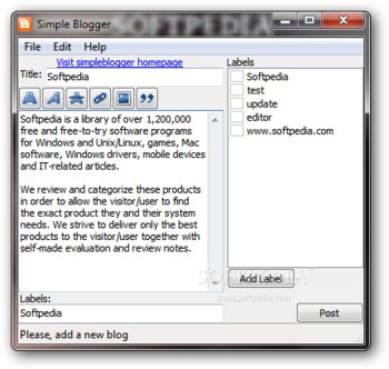 Simple Blogger screenshot