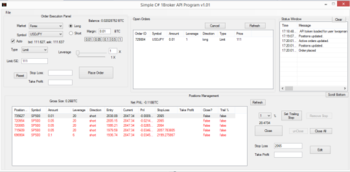 Simple C# 1Broker API Program screenshot