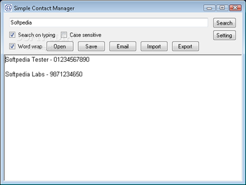 Simple Contact screenshot