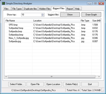 Simple Directory Analyzer screenshot 6