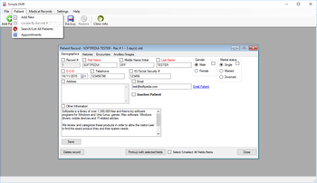 Simple EMR screenshot 2