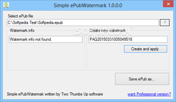 Simple ePub Watermark screenshot