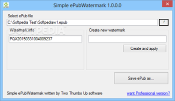 Simple ePub Watermark screenshot 2
