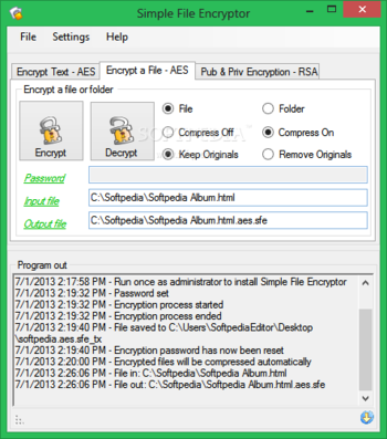 Simple File Encryptor screenshot 2