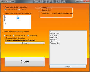 Simple HDD Cloner screenshot