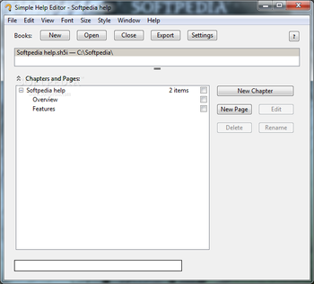 Simple Help Editor screenshot