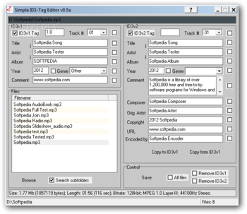 Simple ID3-Tag Editor screenshot