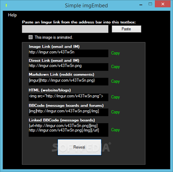 Simple imgEmbed screenshot