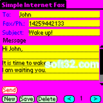 Simple Internet Fax for PPC screenshot 2