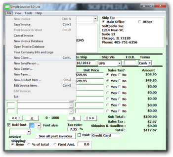 Simple Invoice Lite screenshot 2