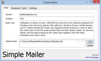 Simple Mailer screenshot