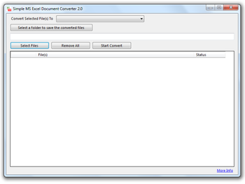 Simple Microsoft Excel Documents Converter screenshot
