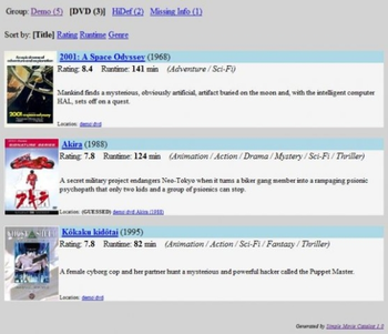 Simple Movie Catalog screenshot