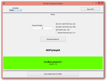 Simple Password Maker screenshot