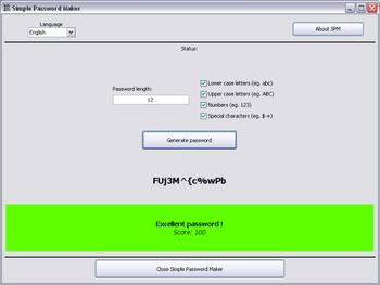 Simple Password Maker screenshot