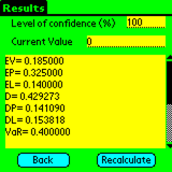 Simple Risk Calculator screenshot