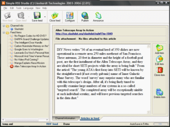 Simple RSS Studio screenshot 2