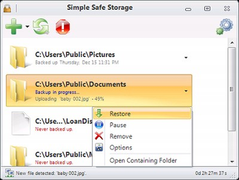 Simple Safe Storage screenshot