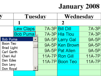 Simple Scheduling Calendar screenshot