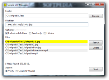 Simple SFV Manager screenshot