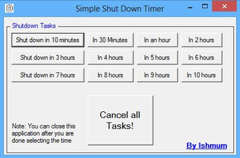 Simple Shutdown Timer screenshot