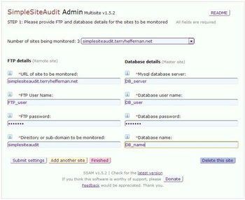 Simple Site Audit MultiSite screenshot