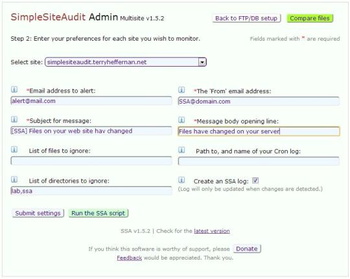 Simple Site Audit MultiSite screenshot 2