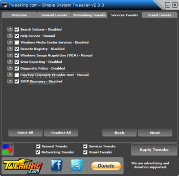 Simple System Tweaker screenshot 3