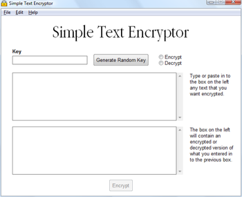 Simple Text Encryptor screenshot