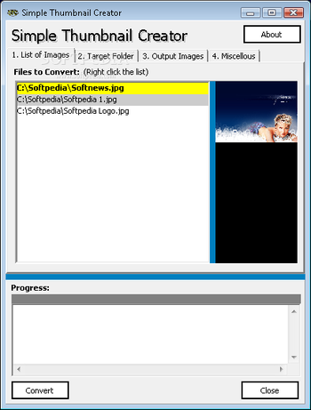 Simple Thumbnail Creator screenshot
