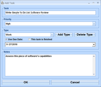 Simple To Do List Software screenshot 2