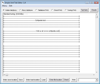 Simple Unit Tab Editor screenshot