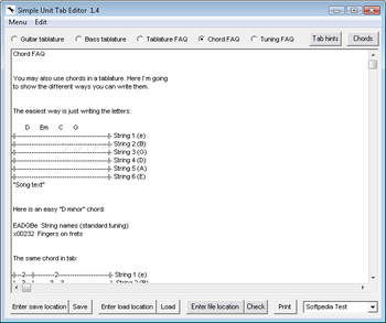 Simple Unit Tab Editor screenshot 2