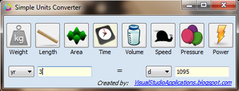 Simple Units Converter screenshot
