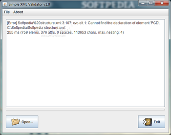 Simple XML Validator screenshot