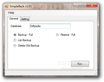 SimpleBack screenshot