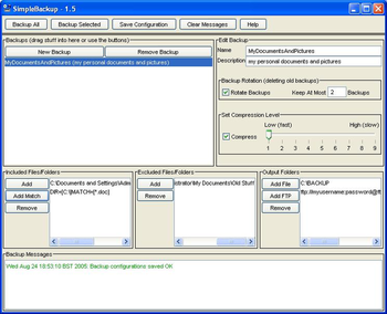 SimpleBackup screenshot