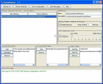 SimpleBackup screenshot 2