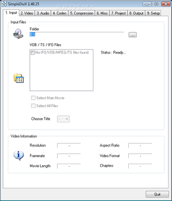 SimpleDivX screenshot