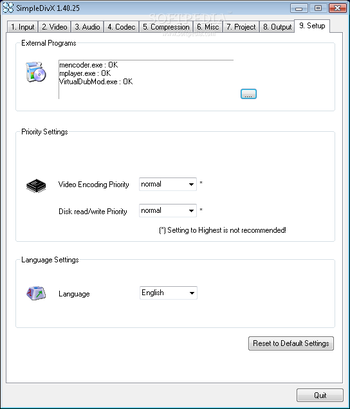 SimpleDivX screenshot 4