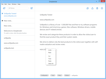 Simplenote screenshot