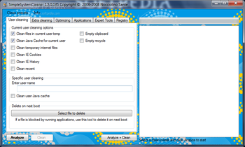 SimpleSystemCleaner screenshot