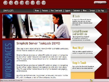 Simpliciti TaskLock Browser screenshot