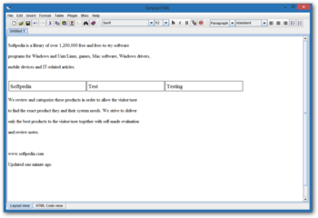 SimplyHTML screenshot