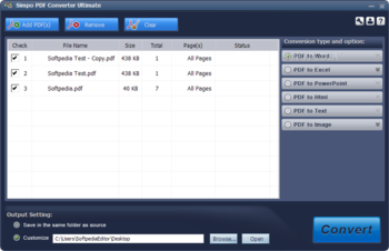 Simpo PDF Converter Ultimate screenshot