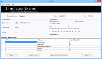 Simulation Exams for A+ Essential-220-801 screenshot 6