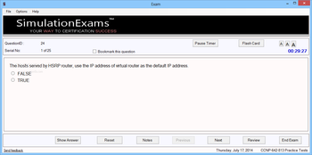 Simulation Exams for CCNP-642-813 screenshot 3