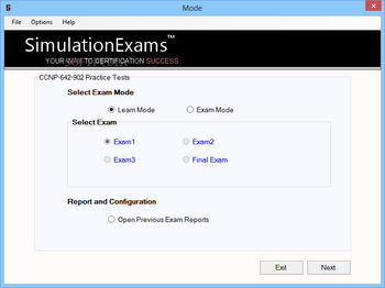 Simulation Exams for CCNP-642-902 (formerly CCNP BSCI 642-801 Practice Tests) screenshot